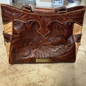 American West hand tooled purse